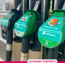Deliveroo Drives Brand Visibility with Petrol Pump Advertising